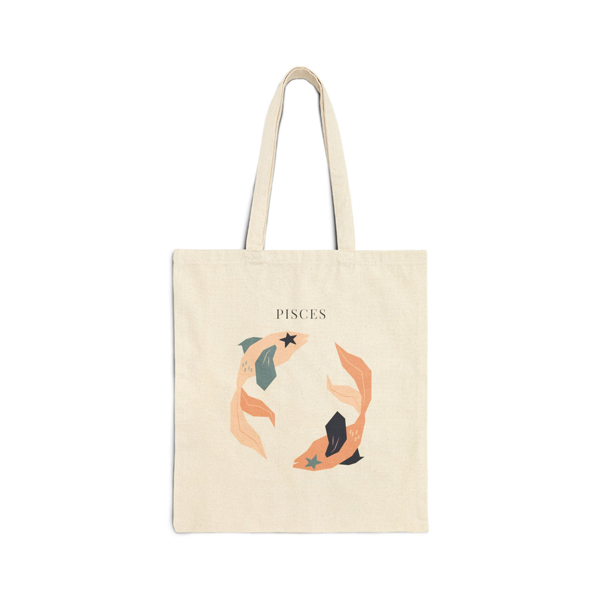Pisces Zodiac Tote Bag (Everyday Canvas Tote for Work, Errands, and On-the-Go Use)