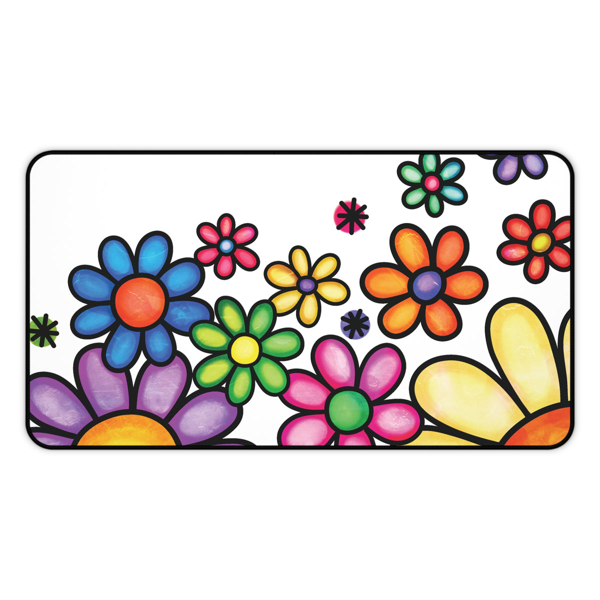 Joyful Blooms Desk Mat | Cute Workspace Desk Pad