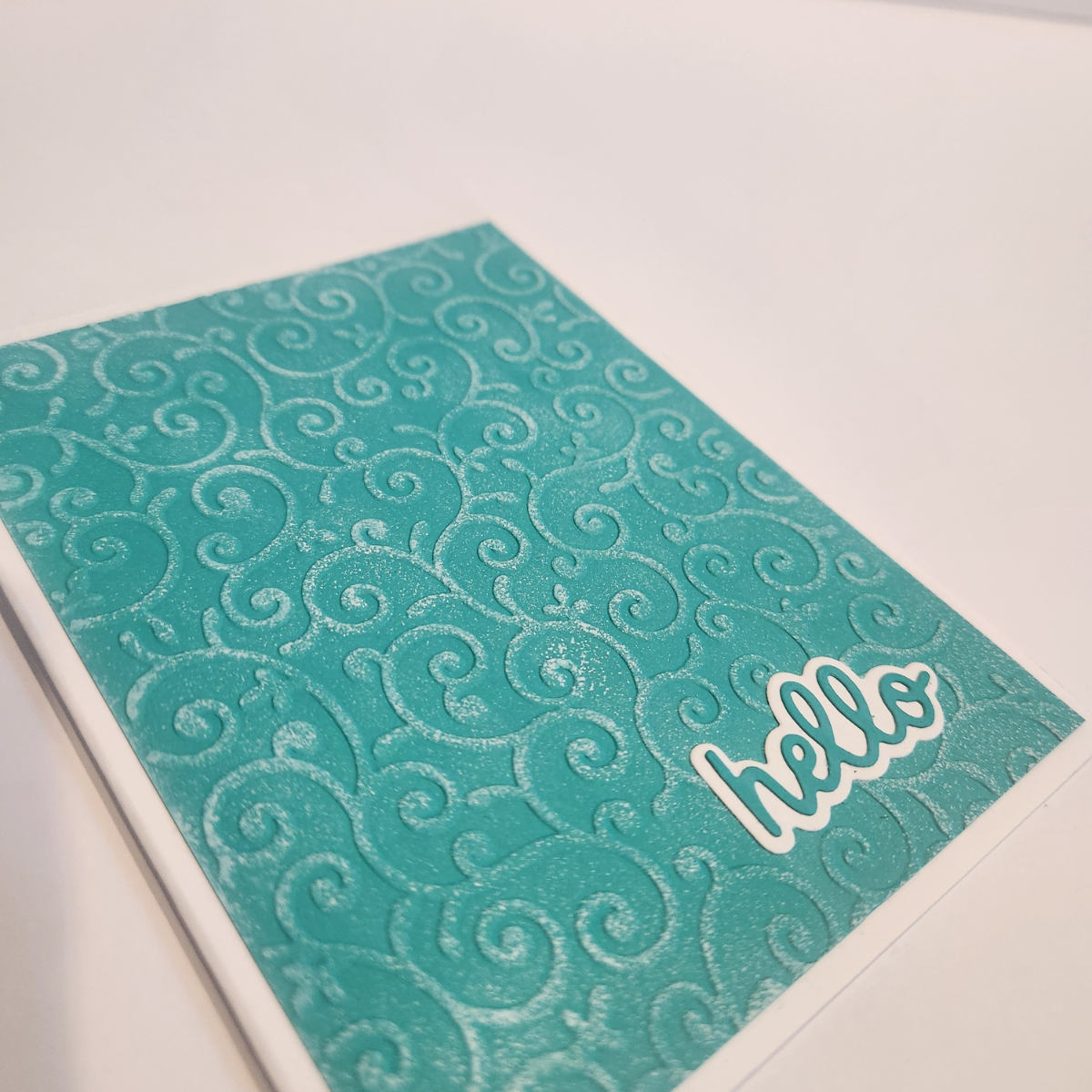 Hello Embossed Greeting Card