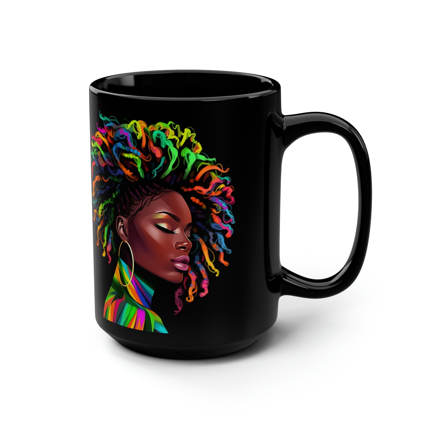 Bold and Confident Black Mug, 15oz