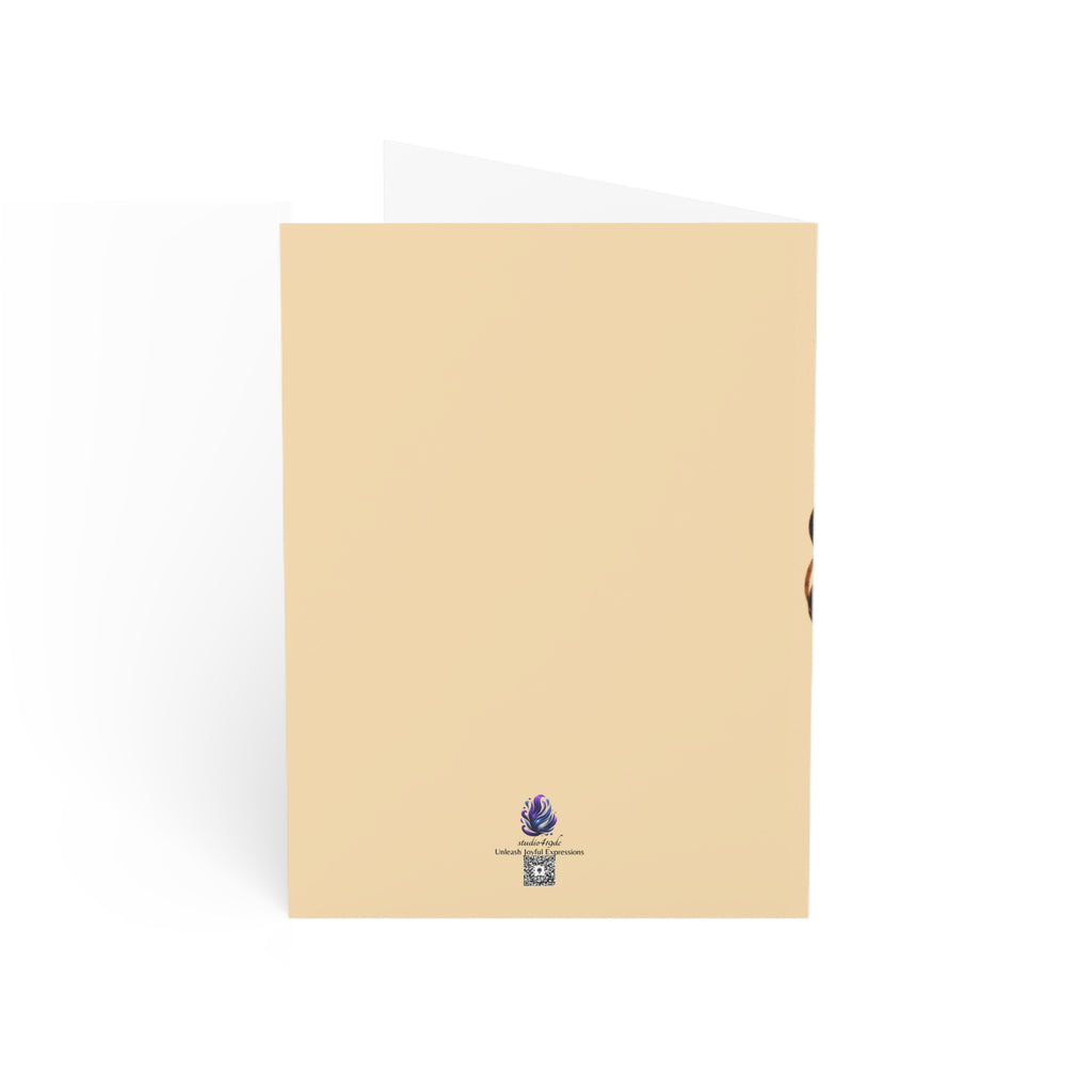 Amara Sage Note Card Set – Curly Contemplations Collection (4-Pack with Envelopes)