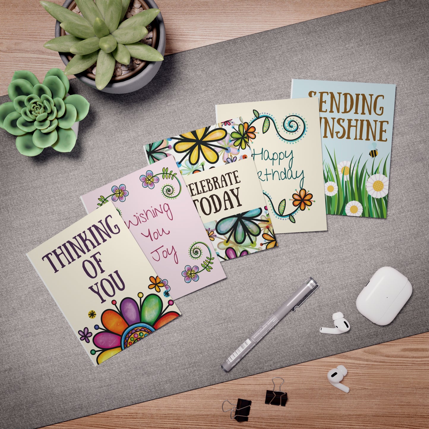 Joyful Blooms Greeting Card Collection | Blank Inside Floral Greeting Cards