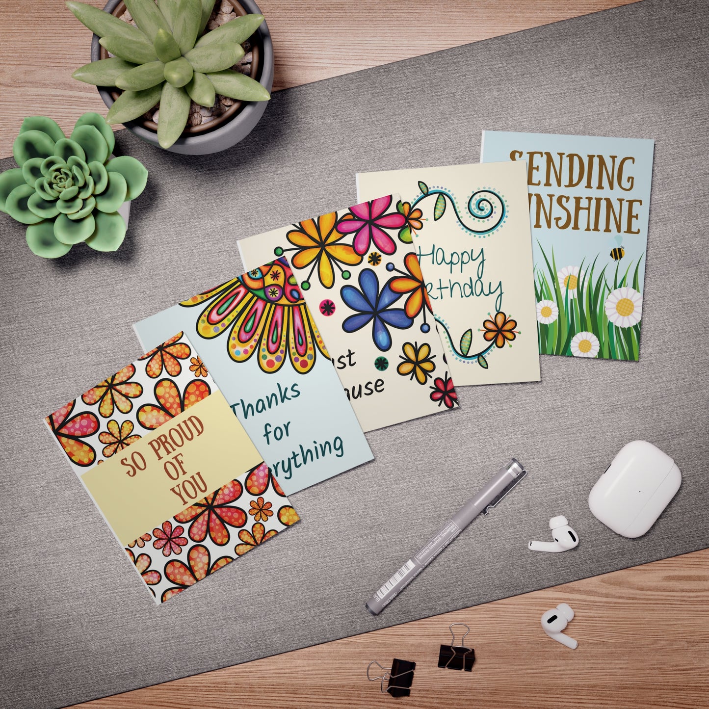 Joyful Blooms Greeting Card Collection | Blank Inside Floral Greeting Cards