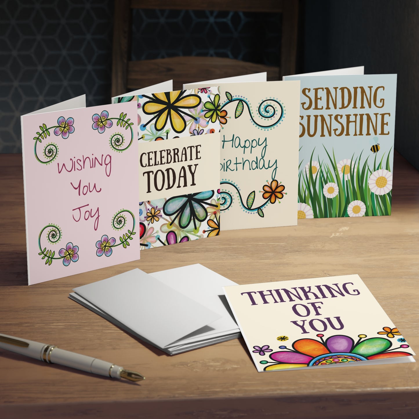 Joyful Blooms Greeting Card Collection | Blank Inside Floral Greeting Cards