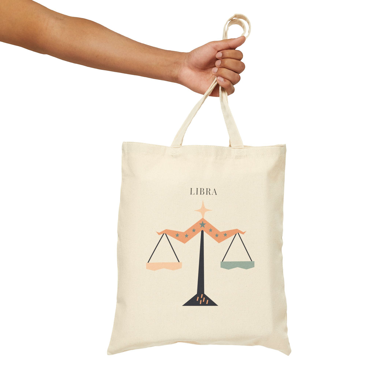 Libra Zodiac Tote Bag (Everyday Canvas Tote for Work, Errands, and On-the-Go Use)