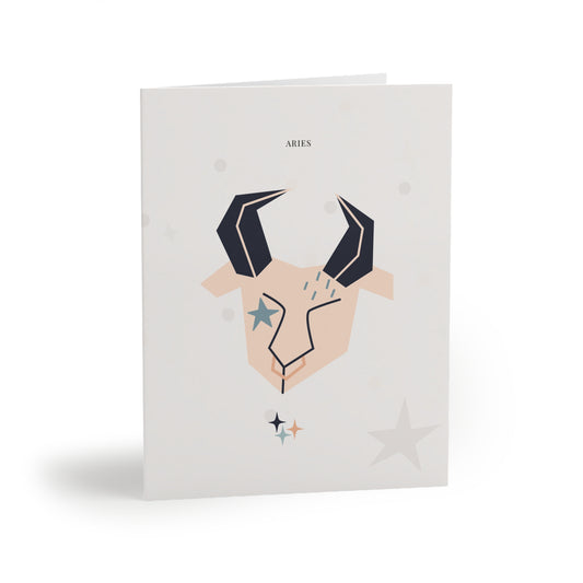 Aries Zodiac Greeting Card (A2 Blank Card for Birthdays & Everyday Notes)