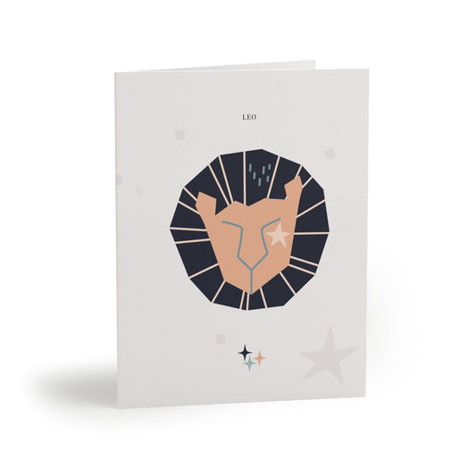 Leo Zodiac Greeting Card (A2 Blank Card for Birthdays & Everyday Notes)