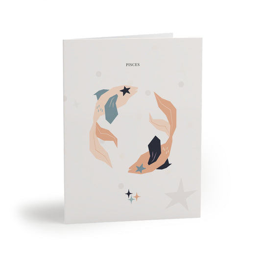Pisces Zodiac Greeting Card (A2 Blank Card for Birthdays & Everyday Notes)
