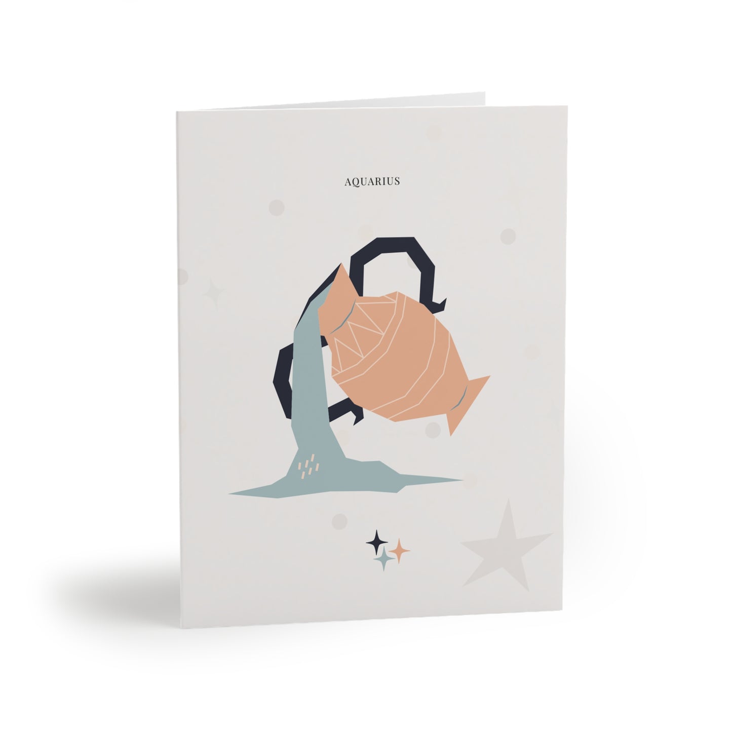 Aquarius Zodiac Greeting Card (A2 Blank Card for Birthdays & Everyday Notes)