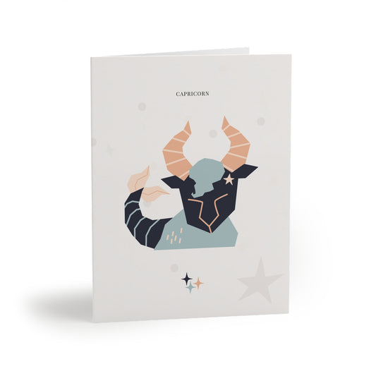 Capricorn Zodiac Greeting Card (A2 Blank Card for Birthdays & Everyday Notes)