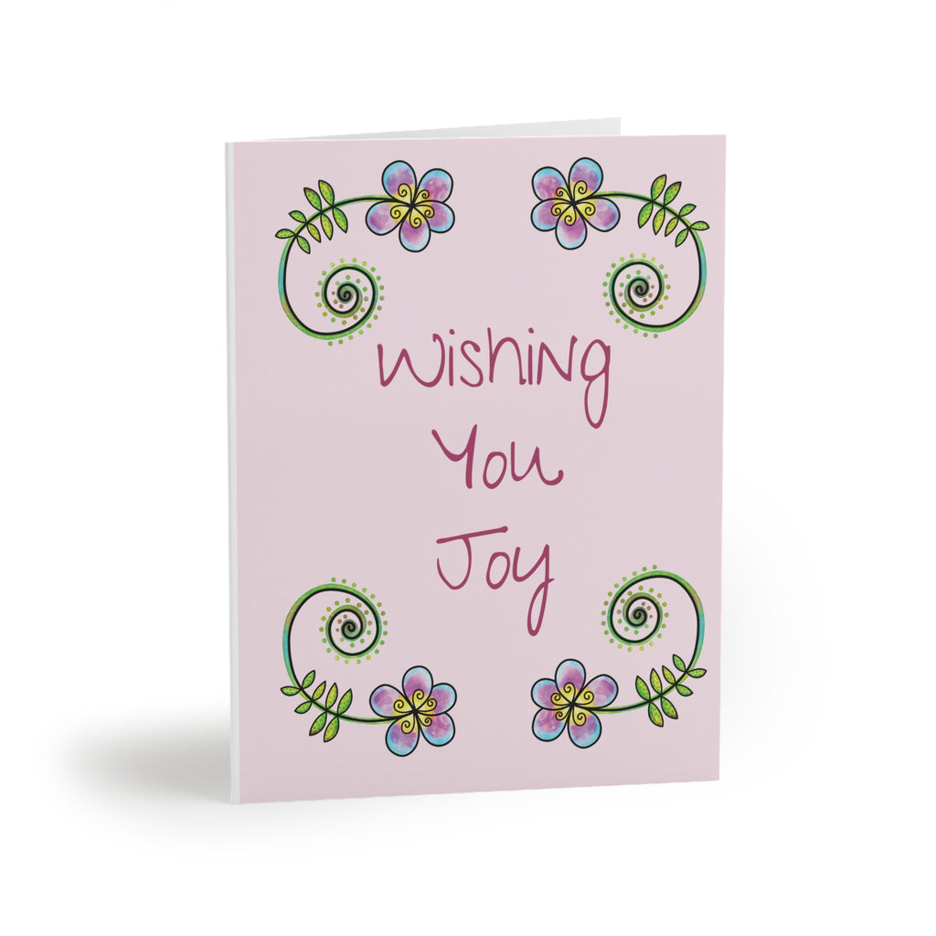 Wishing You Joy blank inside floral greeting card from the Joyful Blooms Collection