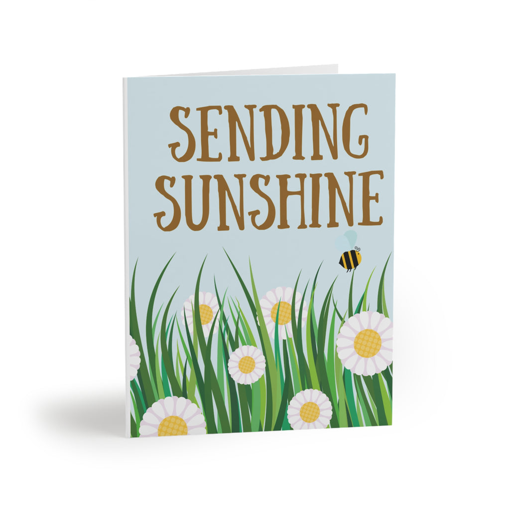 Sending Sunshine blank inside floral greeting card from the Joyful Blooms Collection