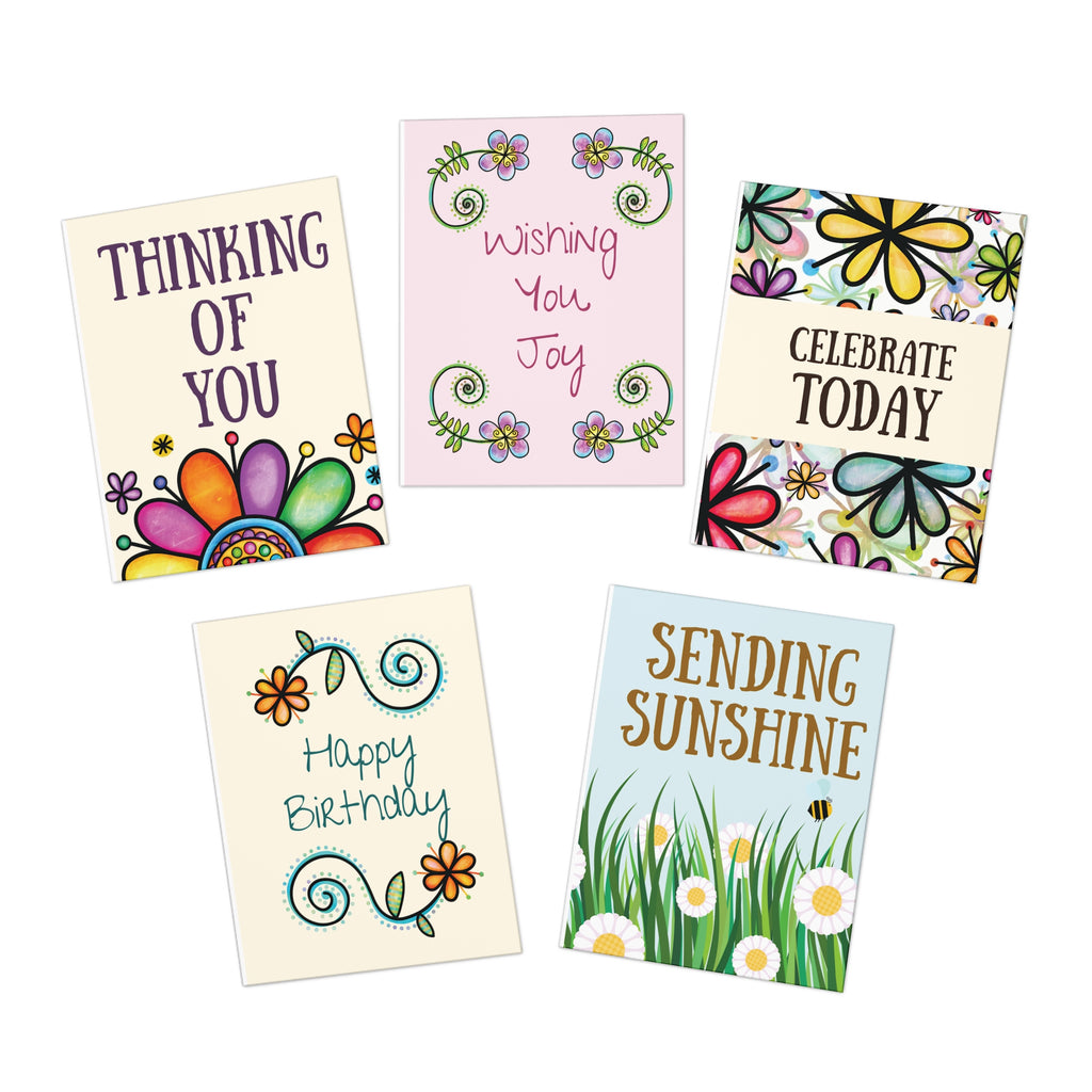Joyful Blooms Greeting Card Collection | Blank Inside Floral Greeting Cards