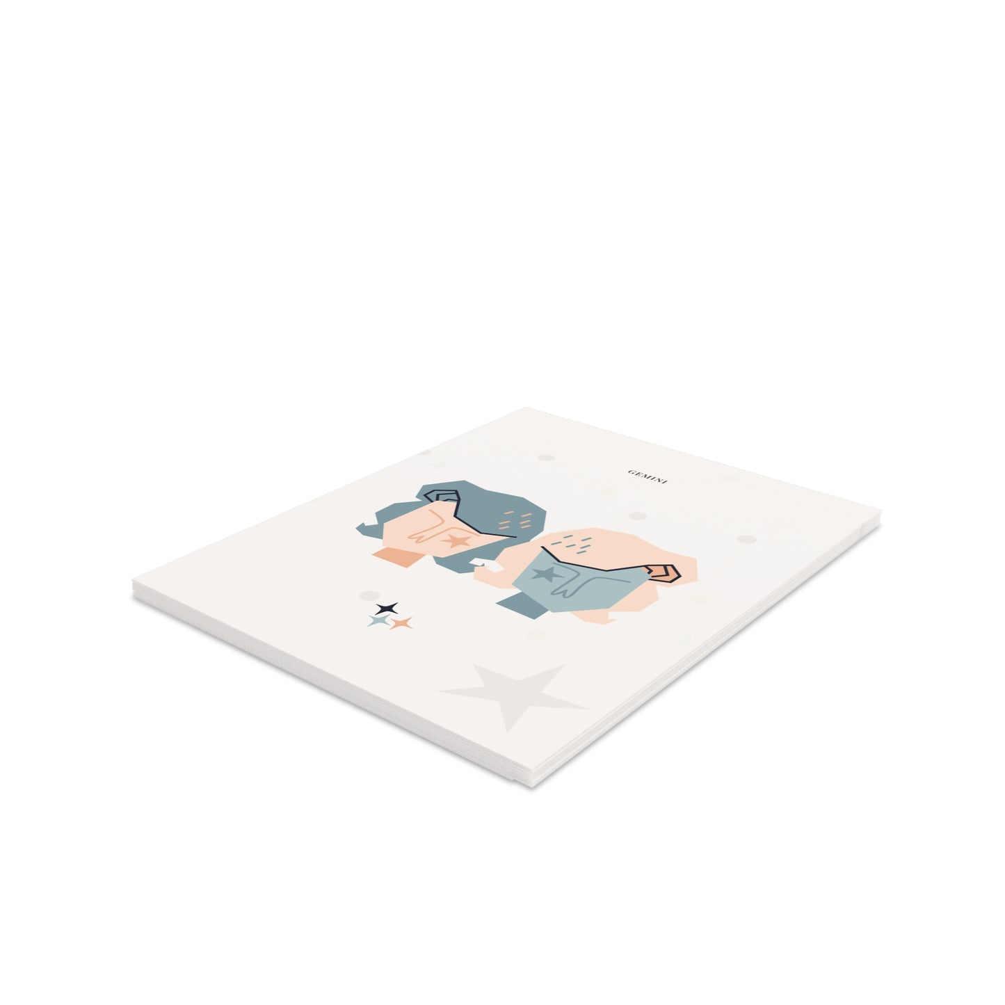 Gemini Zodiac Greeting Card (A2 Blank Card for Birthdays & Everyday Notes)