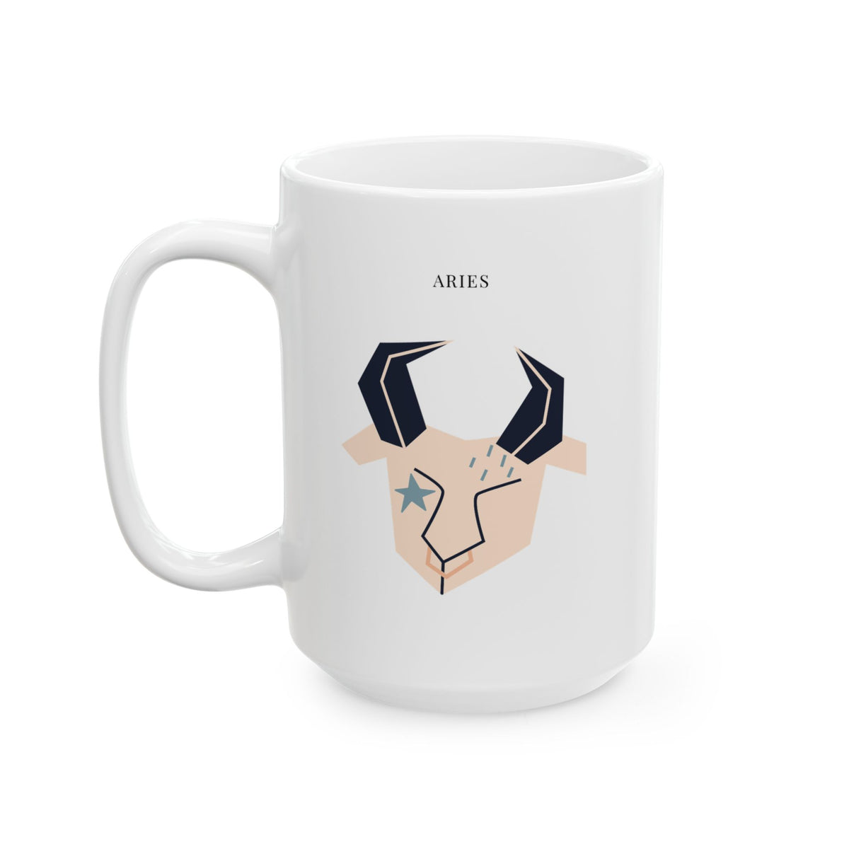 Aries Zodiac Ceramic Mug (15oz Coffee Mug for Everyday Use and Gifting)