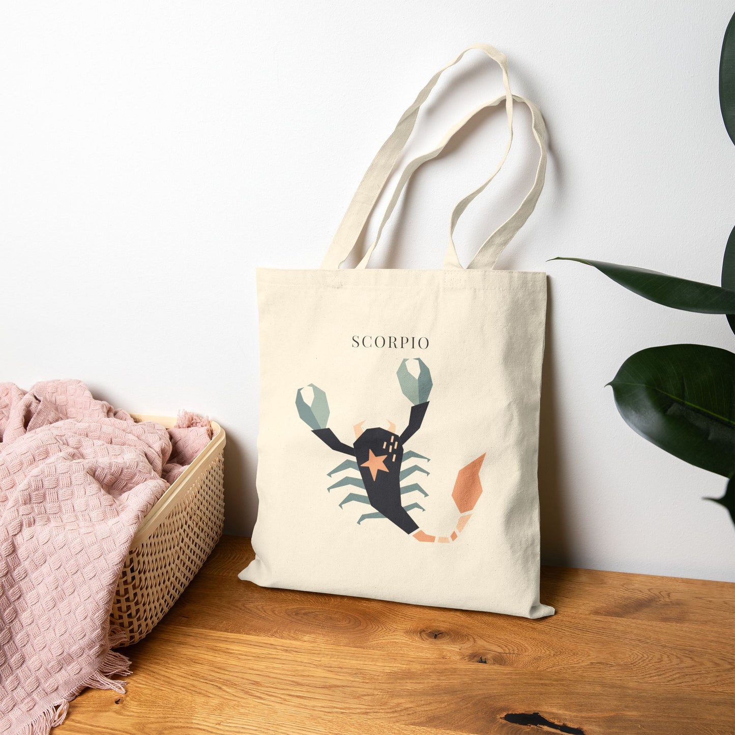 Scorpio Zodiac Tote Bag (Everyday Canvas Tote for Work, Errands, and On-the-Go Use)