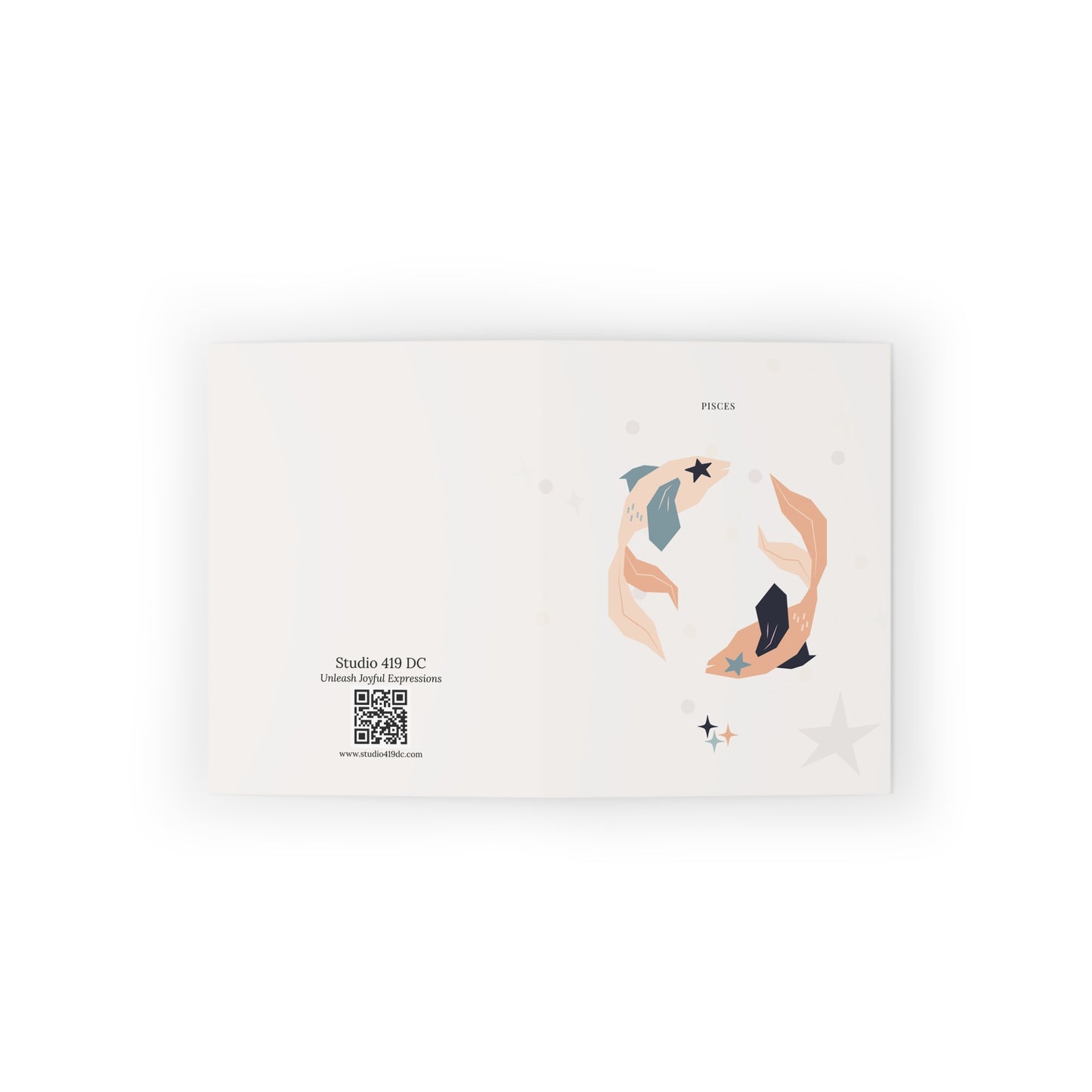 Pisces Zodiac Greeting Card (A2 Blank Card for Birthdays & Everyday Notes)