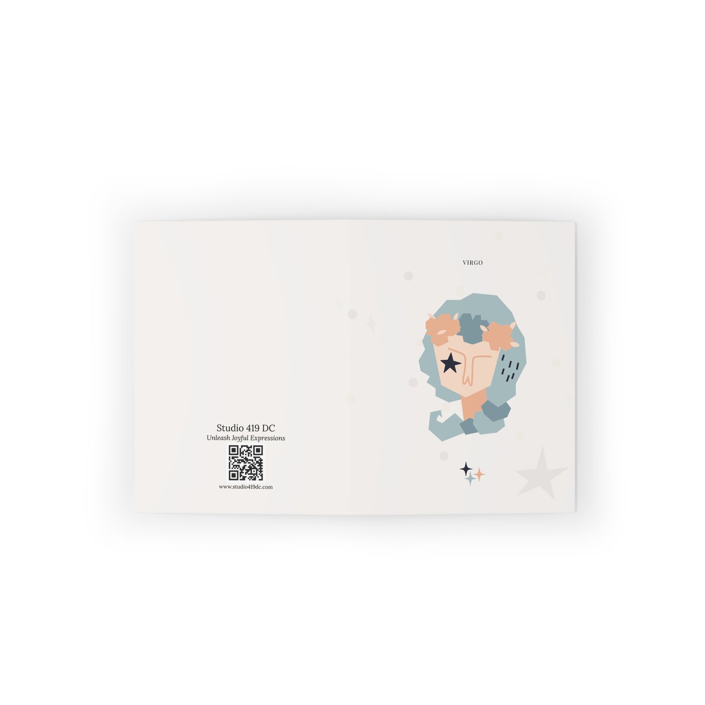 Virgo Zodiac Greeting Card (A2 Blank Card for Birthdays & Everyday Notes)