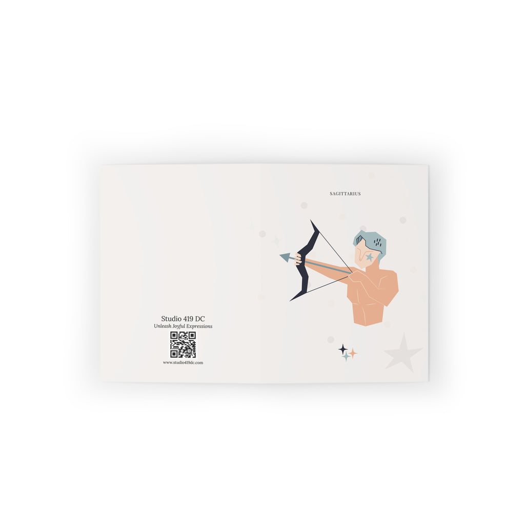 Sagittarius Zodiac Greeting Card (A2 Blank Card for Birthdays & Everyday Notes)