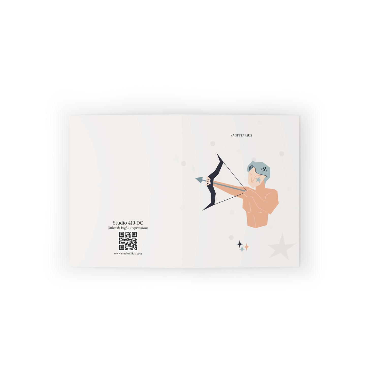 Sagittarius Zodiac Greeting Card (A2 Blank Card for Birthdays & Everyday Notes)