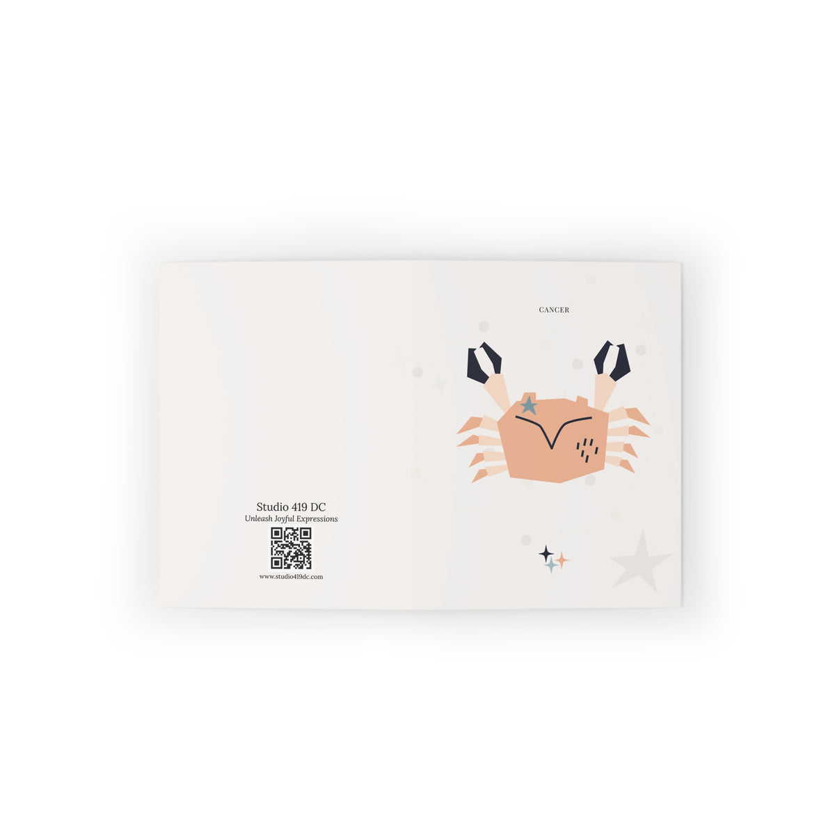 Cancer Zodiac Greeting Card (A2 Blank Card for Birthdays & Everyday Notes)