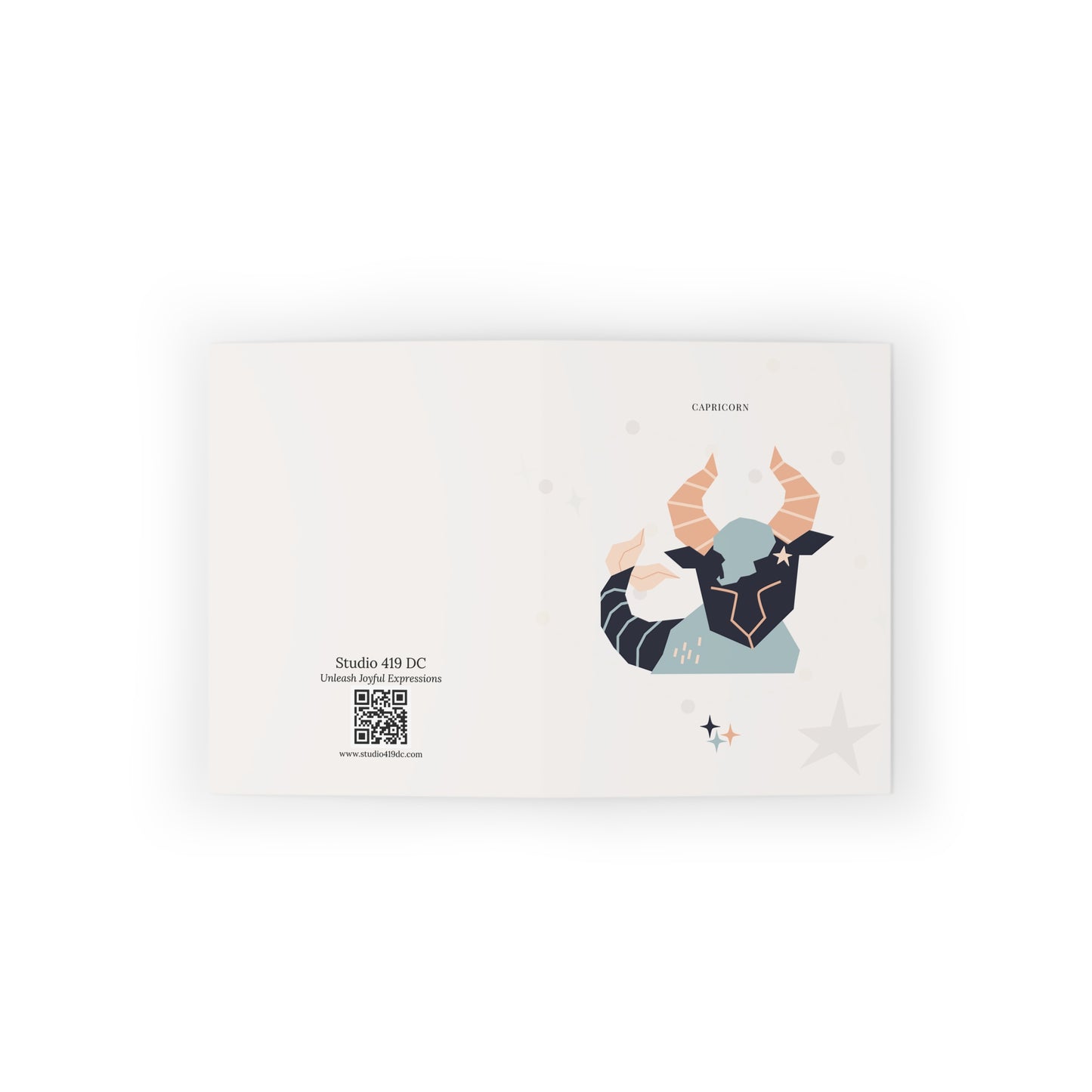 Capricorn Zodiac Greeting Card (A2 Blank Card for Birthdays & Everyday Notes)