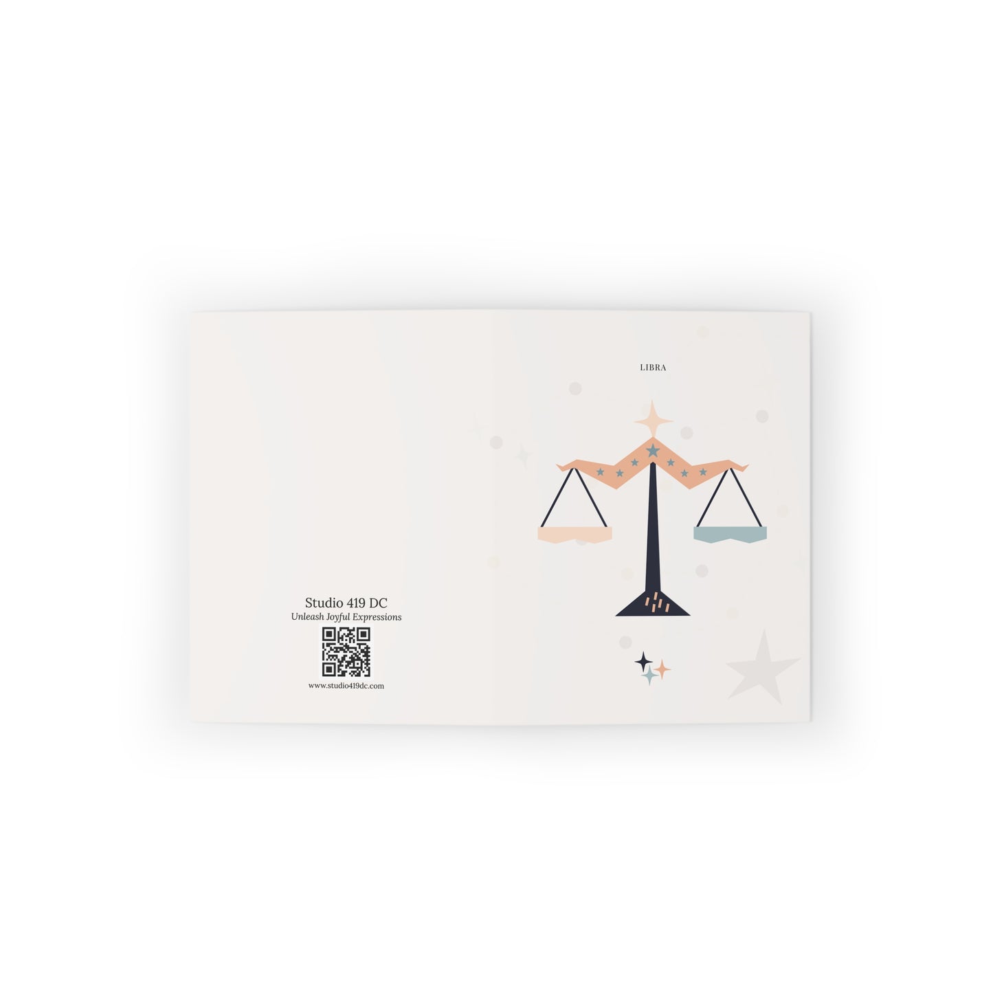 Libra Zodiac Greeting Card (A2 Blank Card for Birthdays & Everyday Notes)