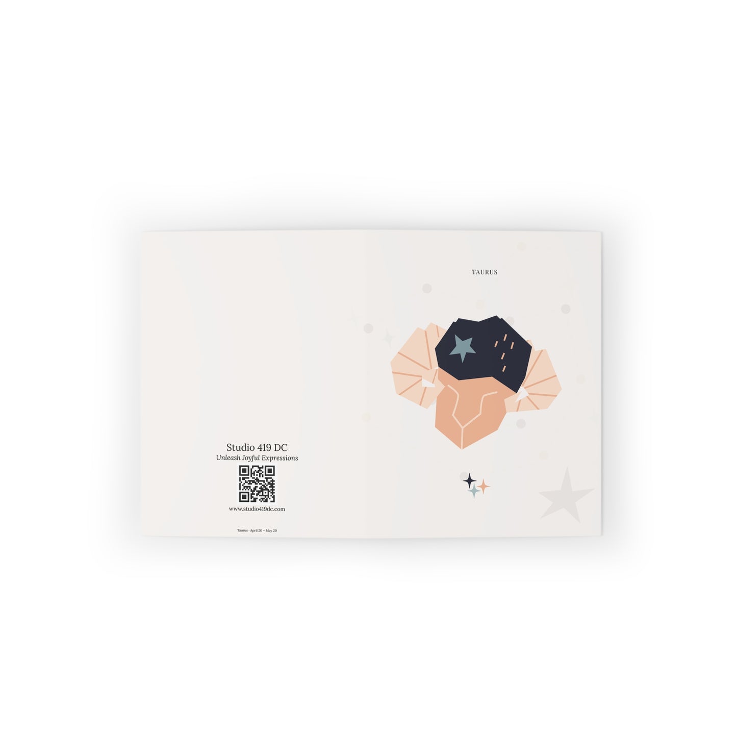 Taurus Zodiac Greeting Card (A2 Blank Card for Birthdays & Everyday Notes)