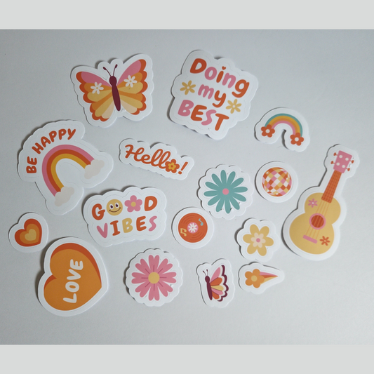 Flutter Forward Die-Cut Sticker Set