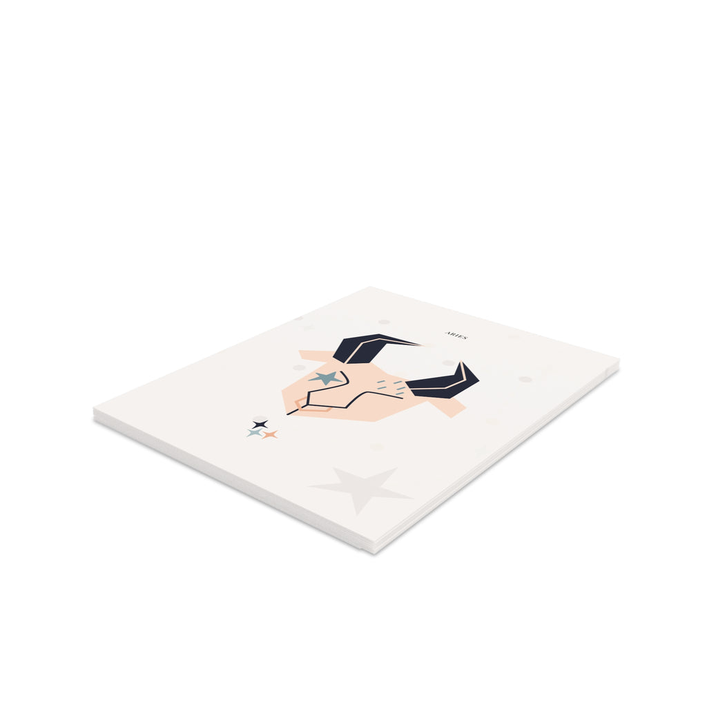 Aries Zodiac Greeting Card (A2 Blank Card for Birthdays & Everyday Notes)