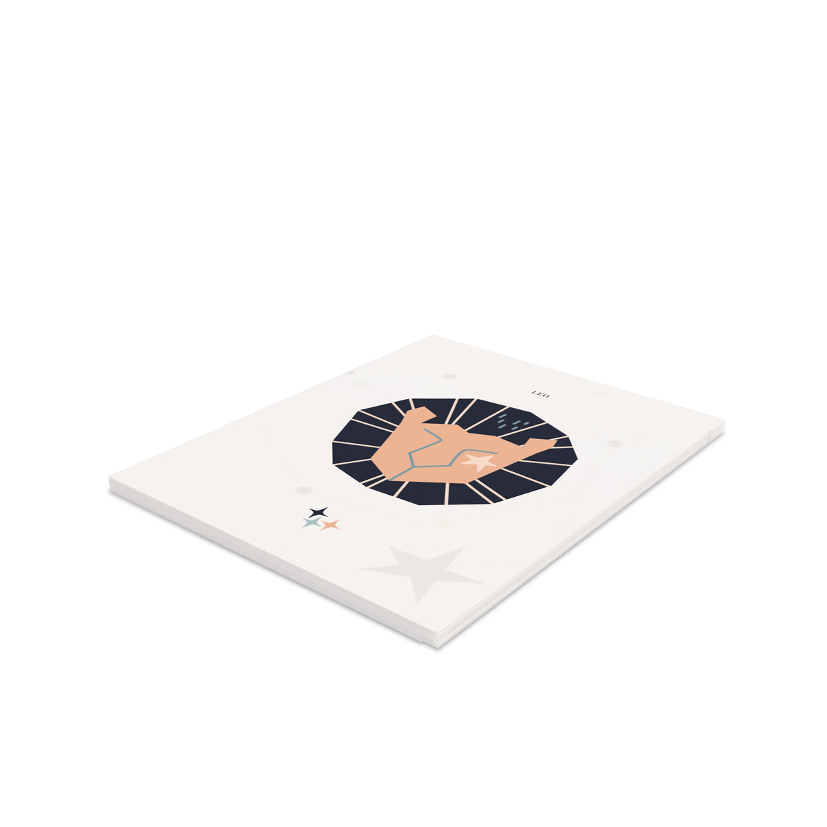 Leo Zodiac Greeting Card (A2 Blank Card for Birthdays & Everyday Notes)