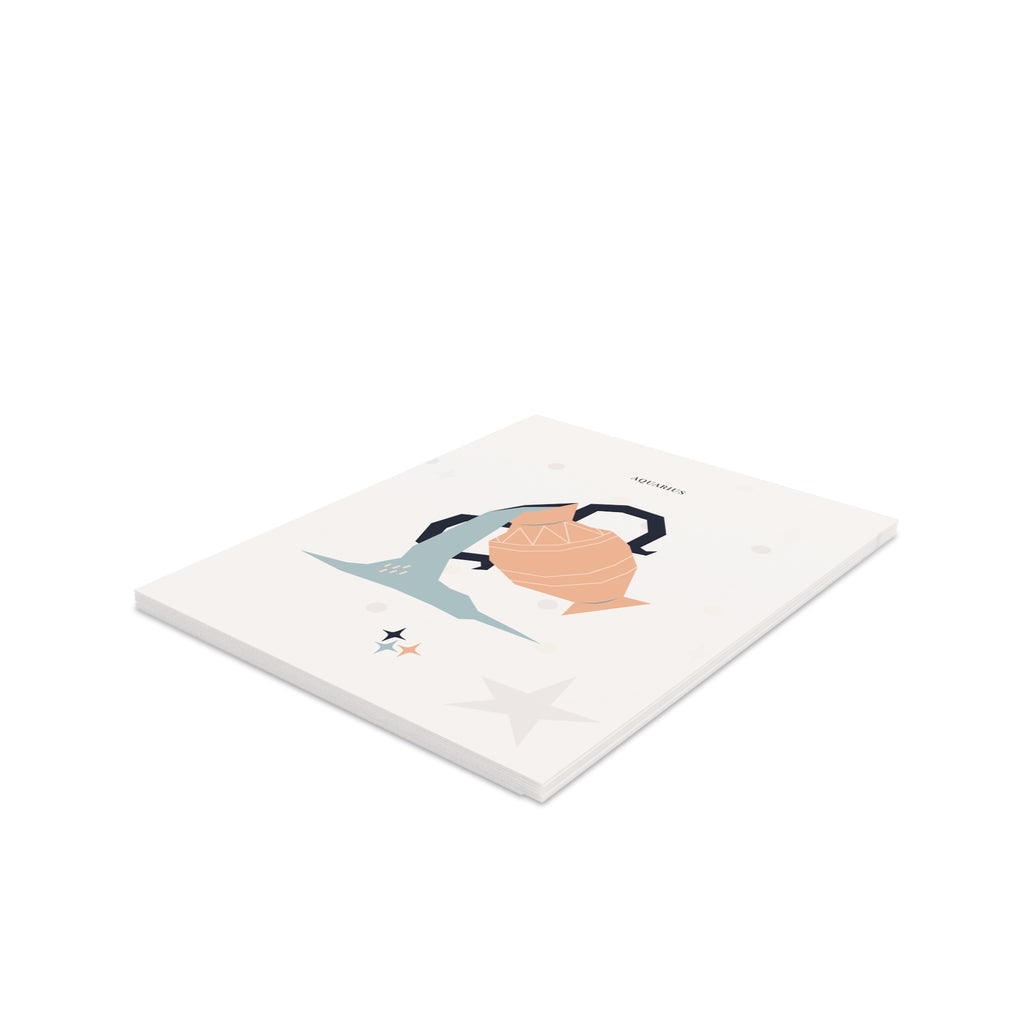 Aquarius Zodiac Greeting Card (A2 Blank Card for Birthdays & Everyday Notes)