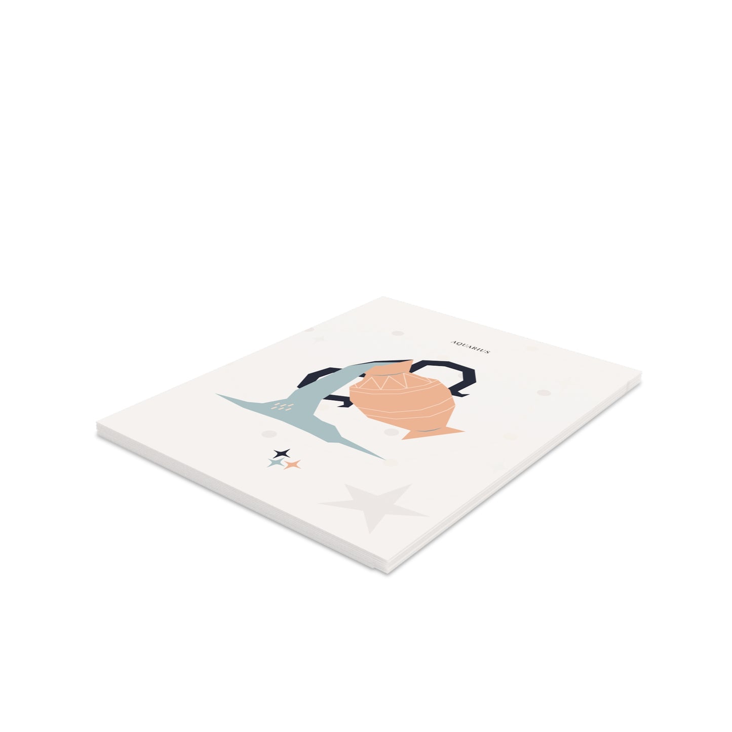 Aquarius Zodiac Greeting Card (A2 Blank Card for Birthdays & Everyday Notes)