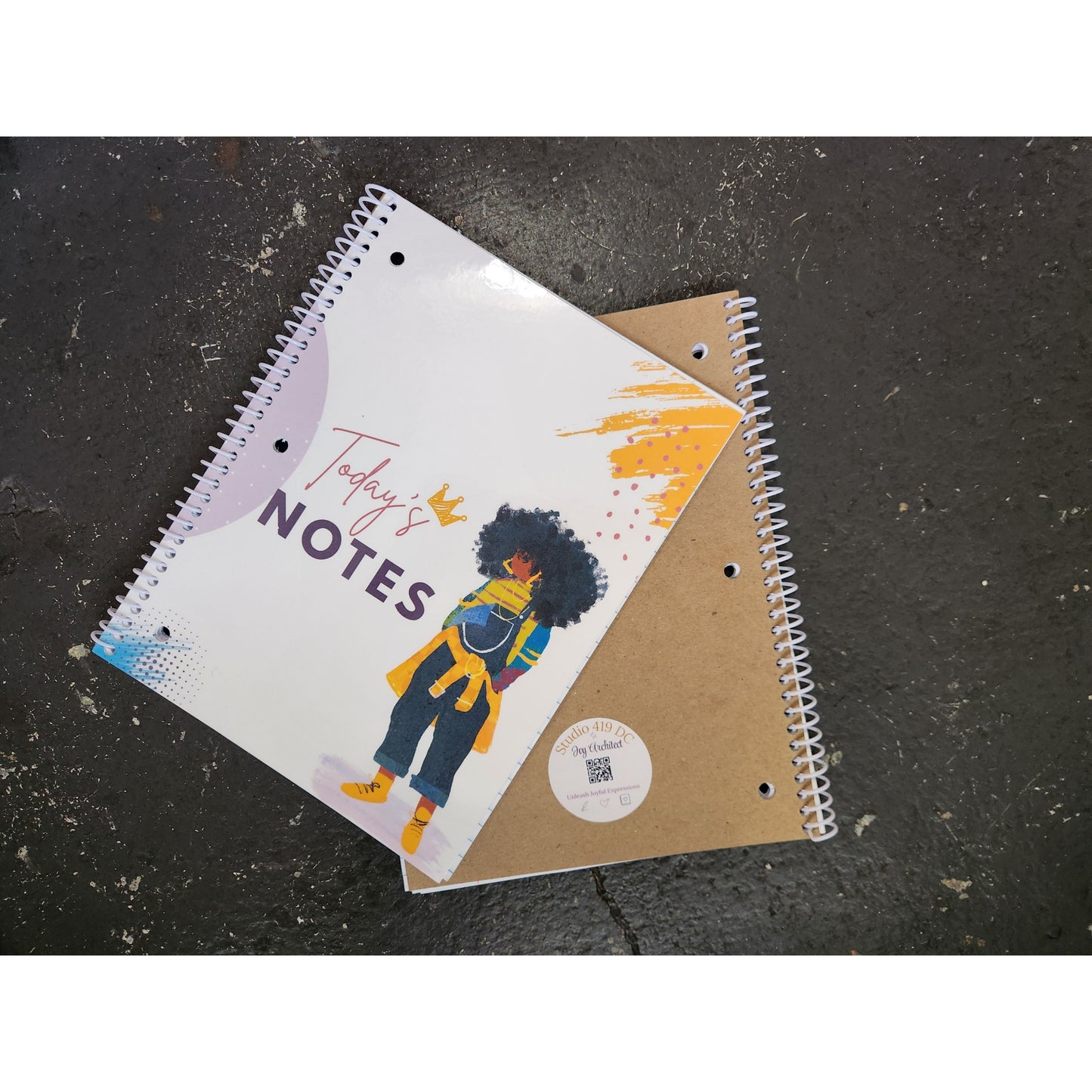 JJ Wide Ruled Spiral Notebook