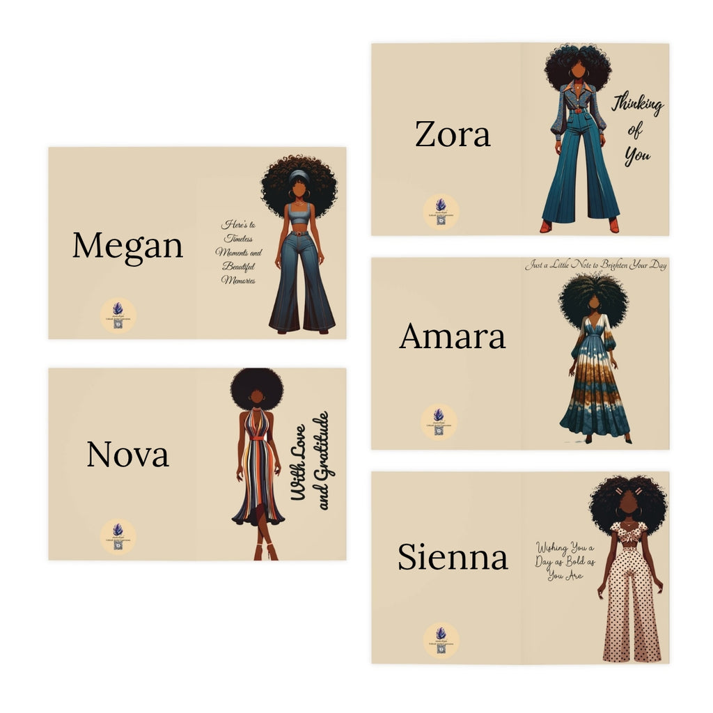 Retro Rhapsody Greeting Cards – 6 pack